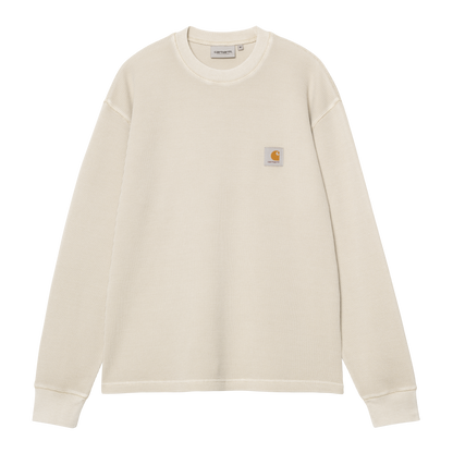 Vista LS Waffle Tee - Fleur De Sel, Garment dyed