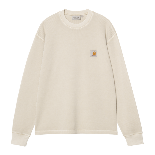 Vista LS Waffle Tee - Fleur De Sel, Garment dyed