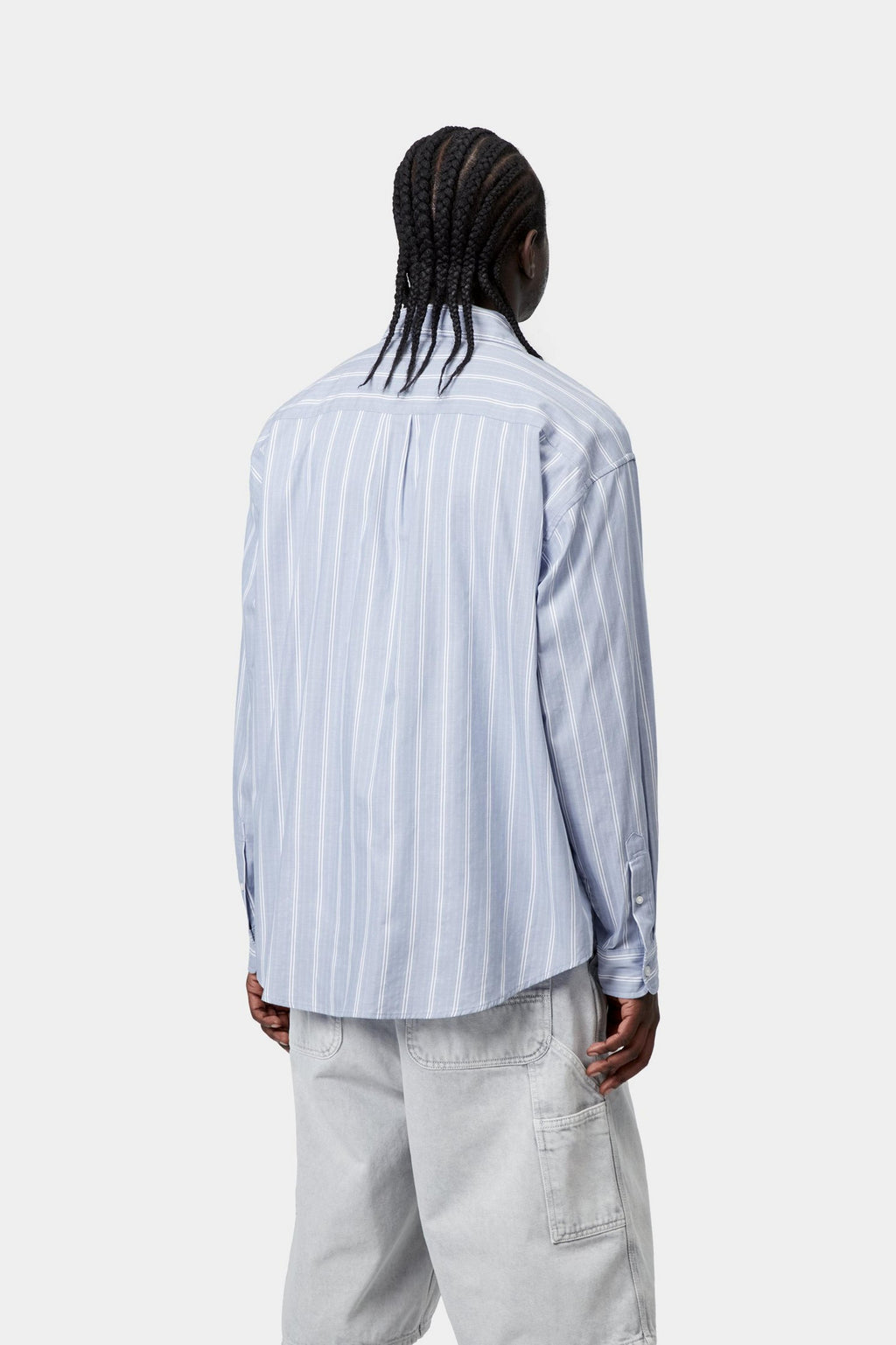 Beale L/S Shirt - Stripe, Gentle Blue / White