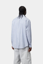 Beale L/S Shirt - Stripe, Gentle Blue / White
