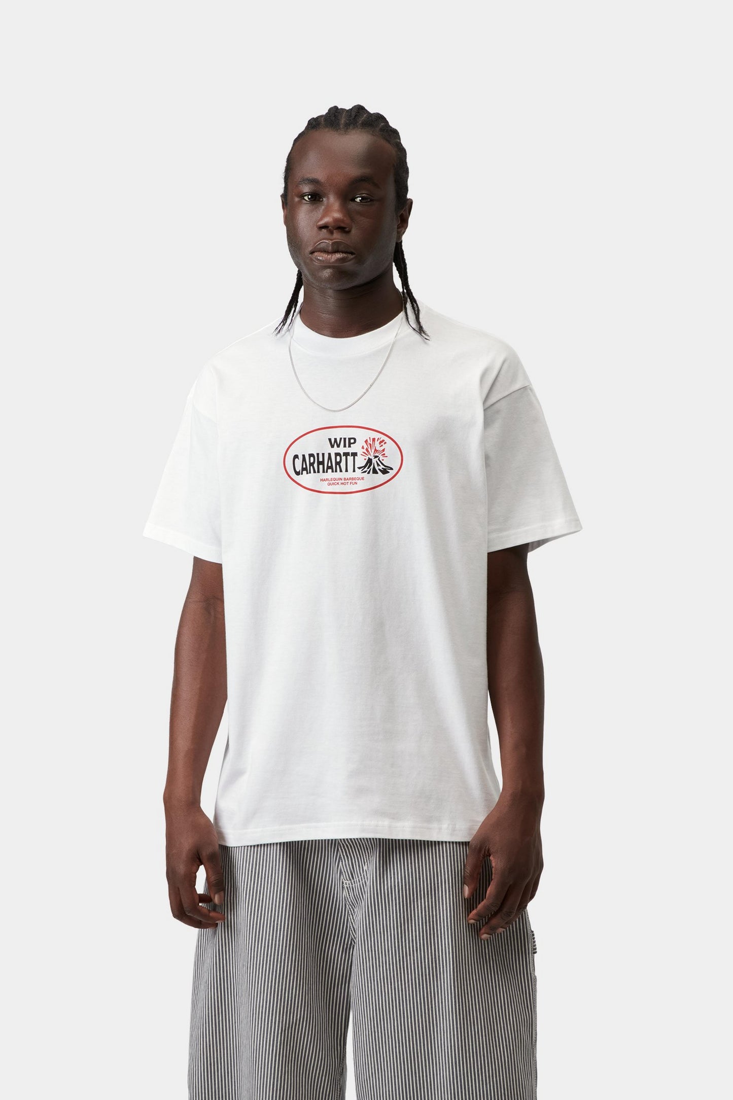 Harlequin BBQ Tee - White