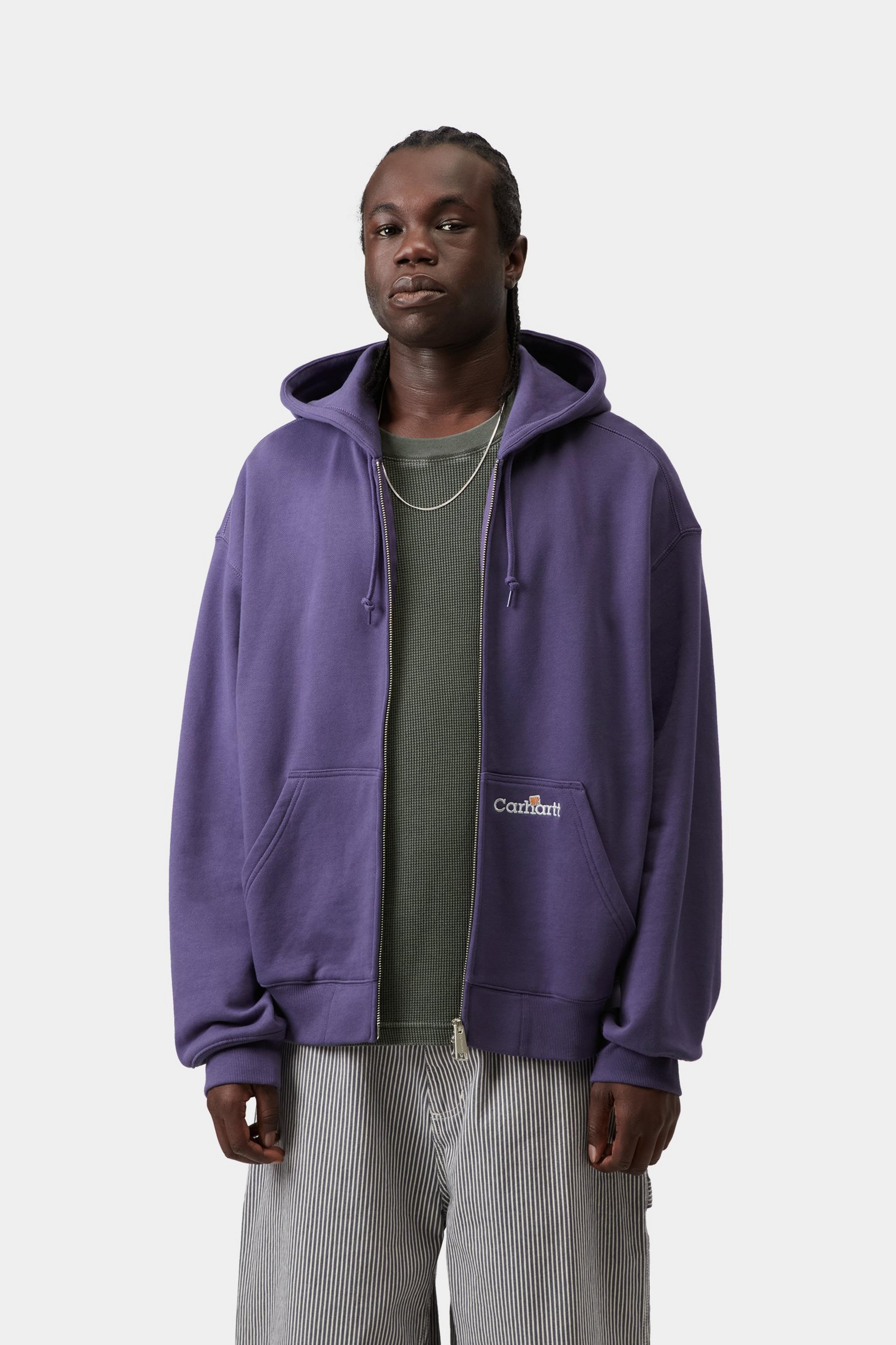 Hooded WIP Label Sweat Jacket - Calla