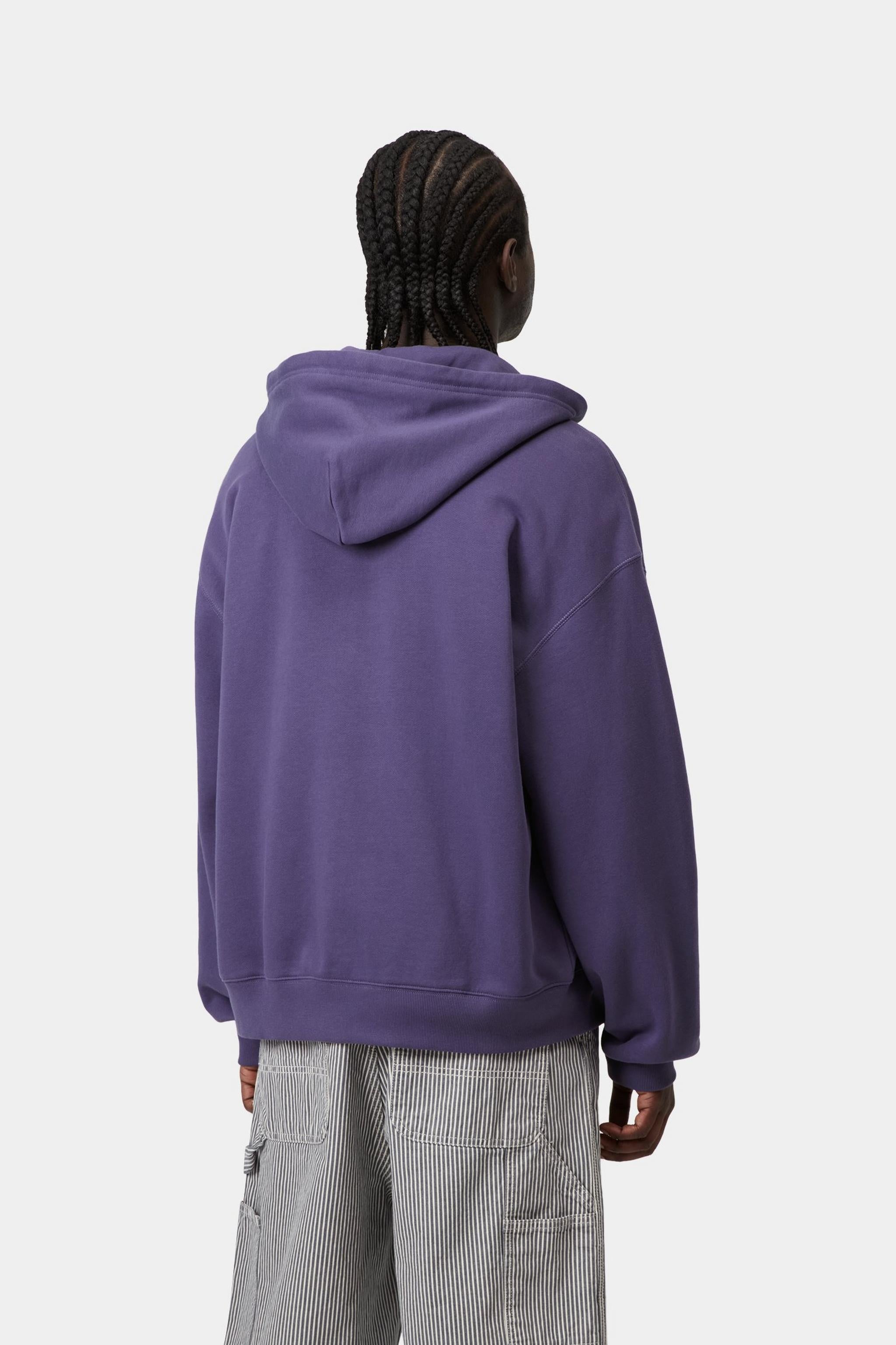 Hooded WIP Label Sweat Jacket - Calla