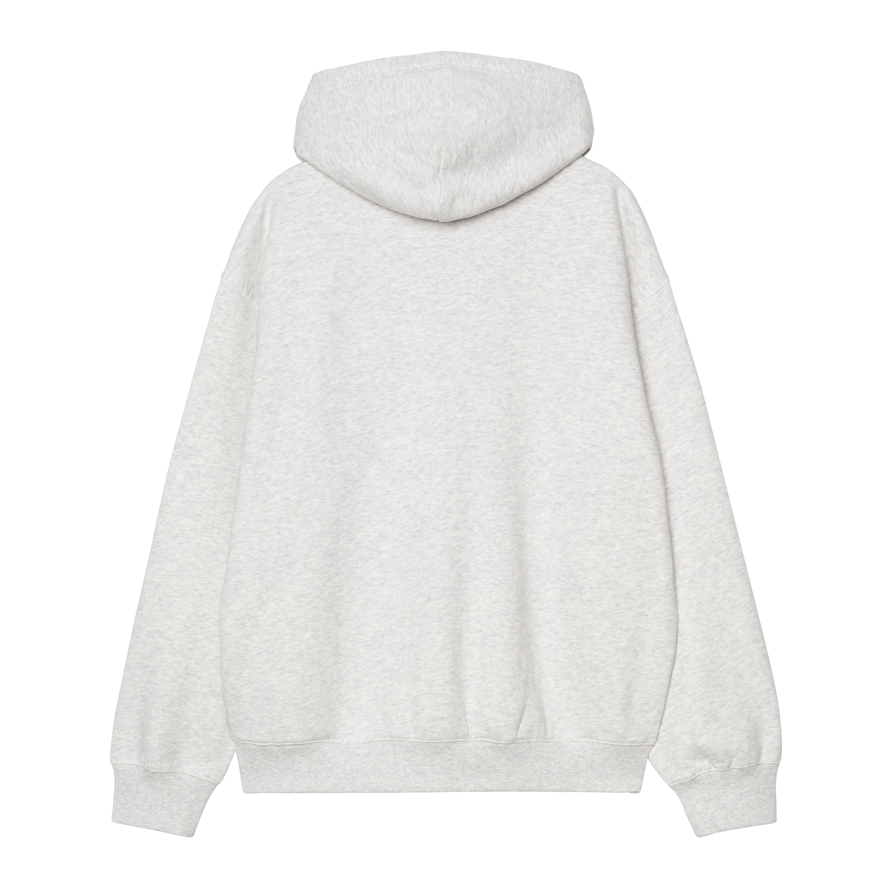 Hooded WIP Label Sweat Jacket - Ash Heather