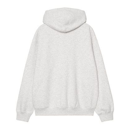 Hooded WIP Label Sweat Jacket - Ash Heather