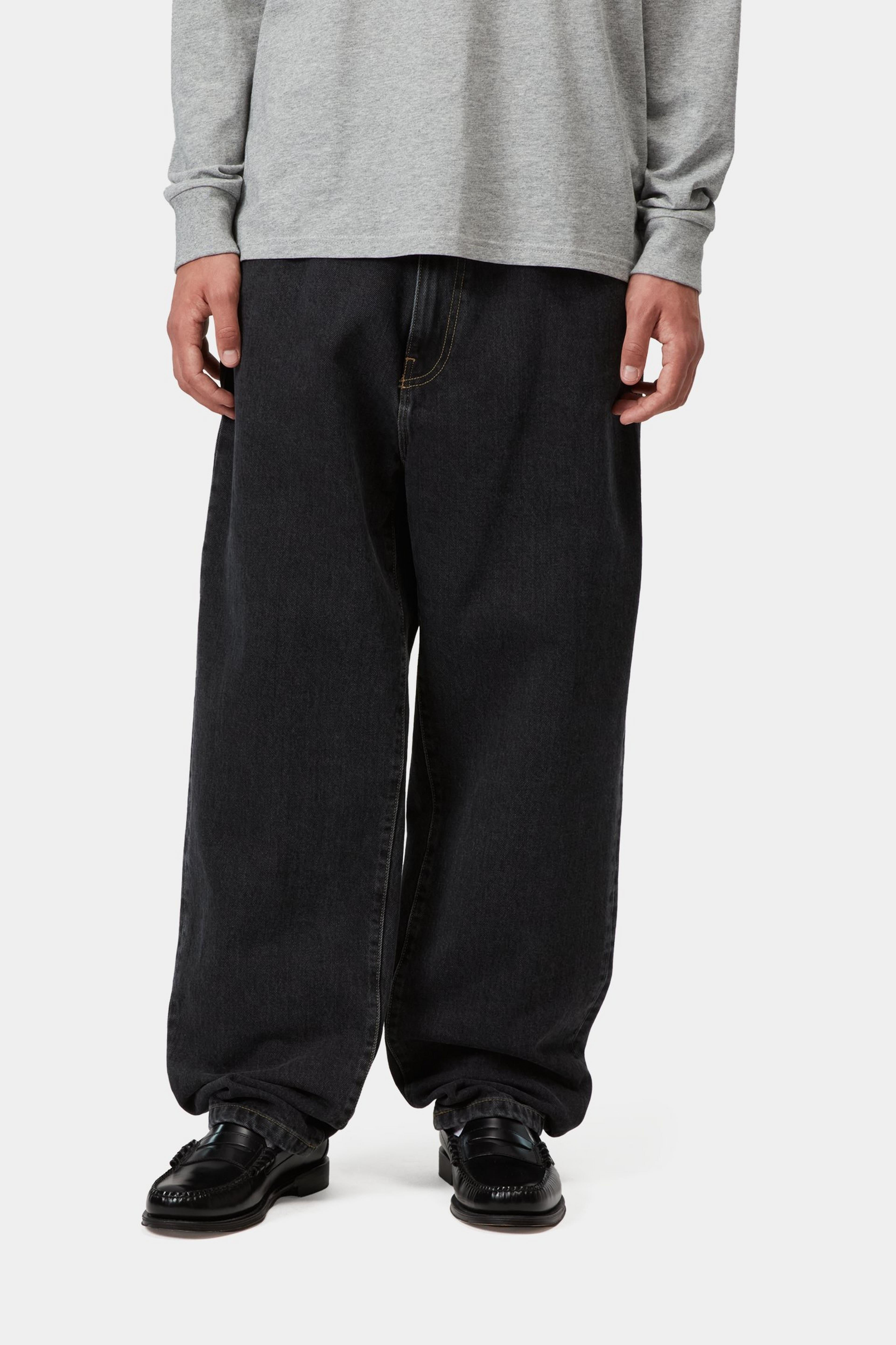 Aaron Pant - Black (stone washed)