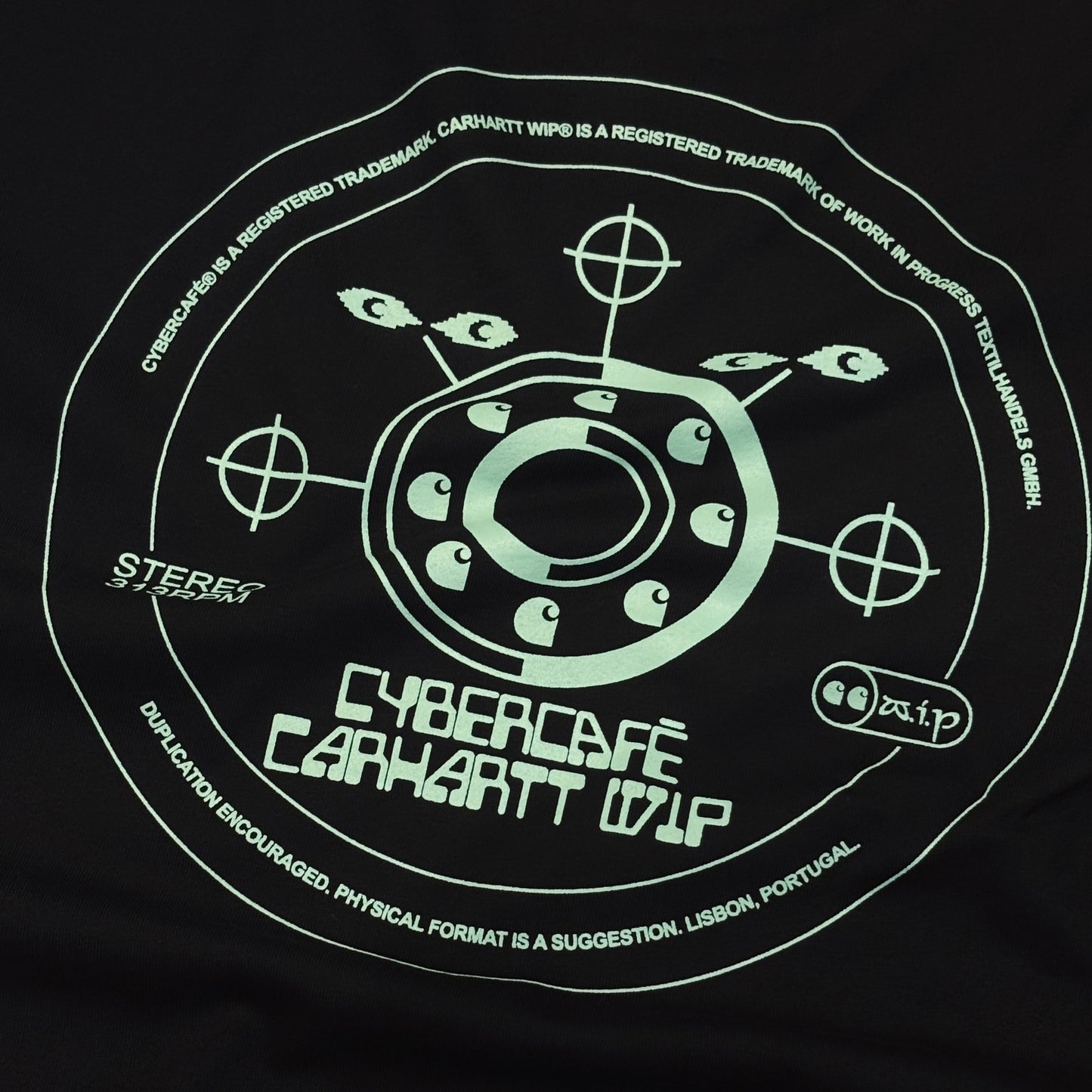 Cybercafé® X Carhartt WIP Jogo Duplo Tee - Black