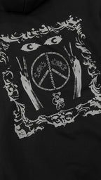 Cybercafé x Exclusive Os Cabides Peace Hoodie - Charcoal