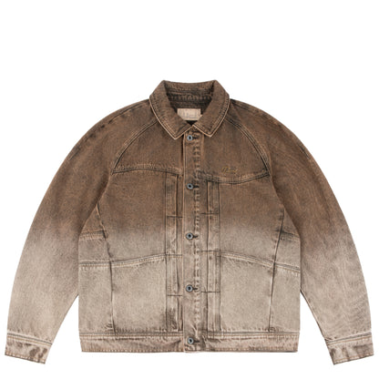 Denim Jacket - Dipped Sandblasted Brown