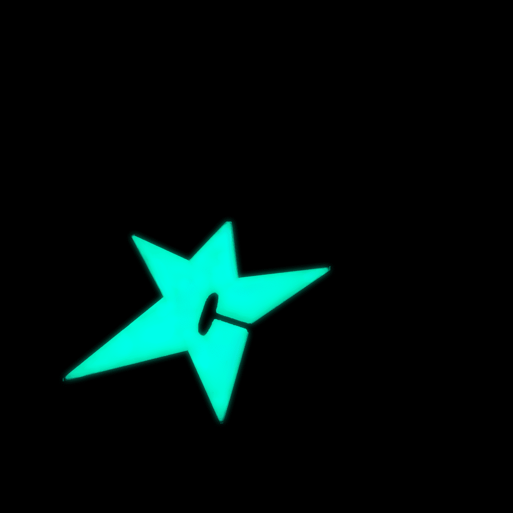 Glow In The Dark C-Star Keychain