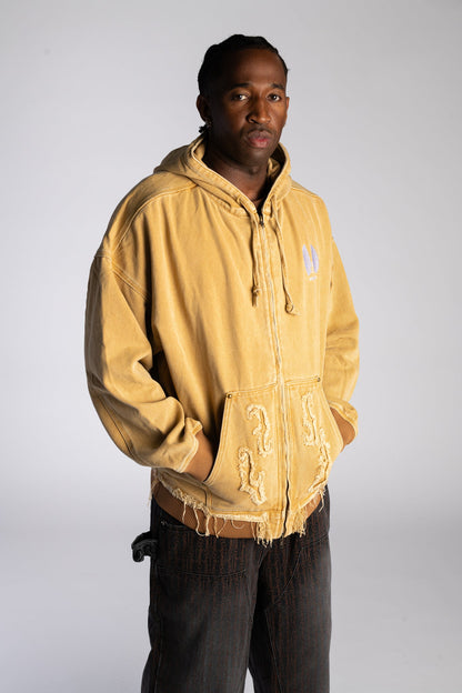 Kowboy Canvas Zip Up Hoodie - Brown