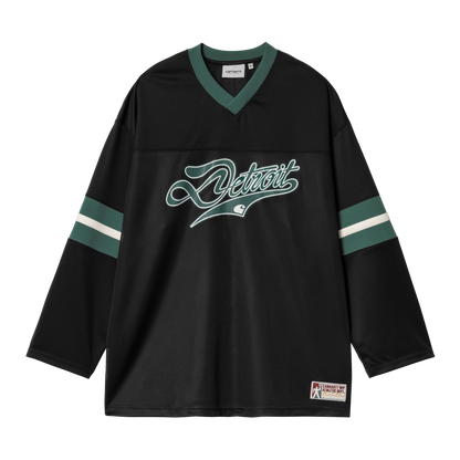L/S Detroit Mesh Tee - Black / Conifer / Wax