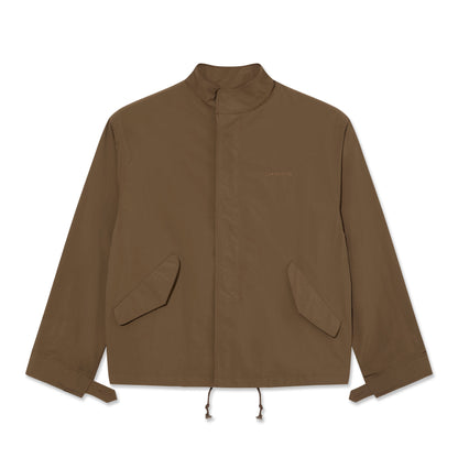 Cropped Parka Jacket - Brown Khaki