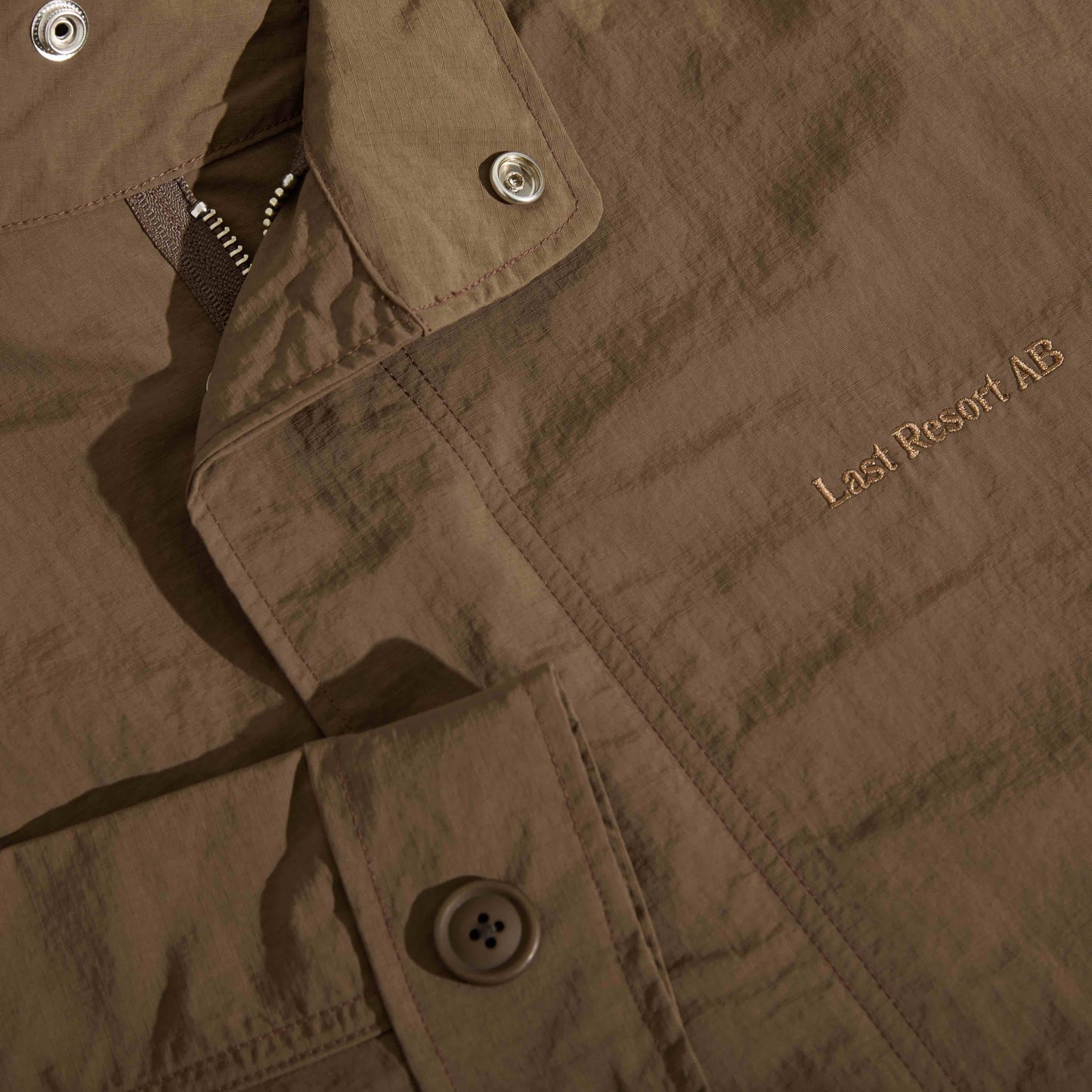 Cropped Parka Jacket - Brown Khaki