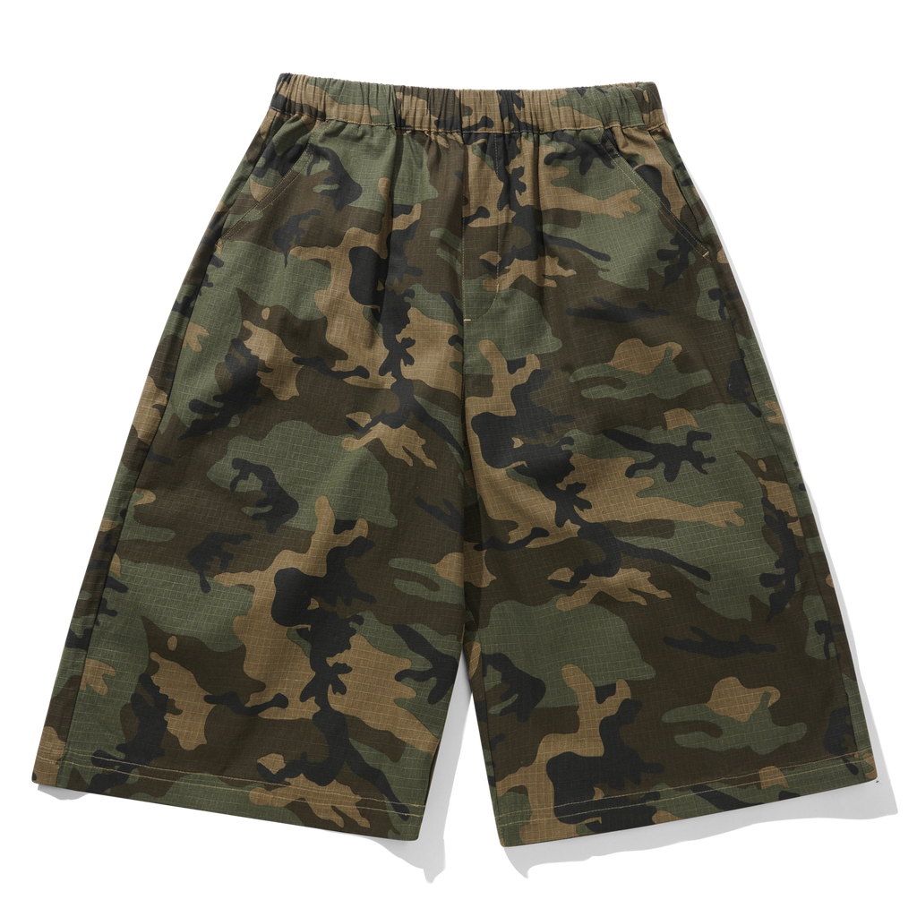 Loose Shorts - Woodland Ripstop Camo