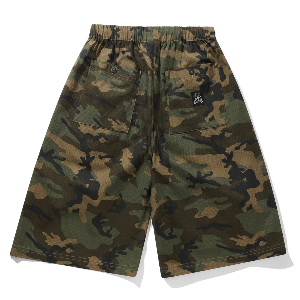 Loose Shorts - Woodland Ripstop Camo