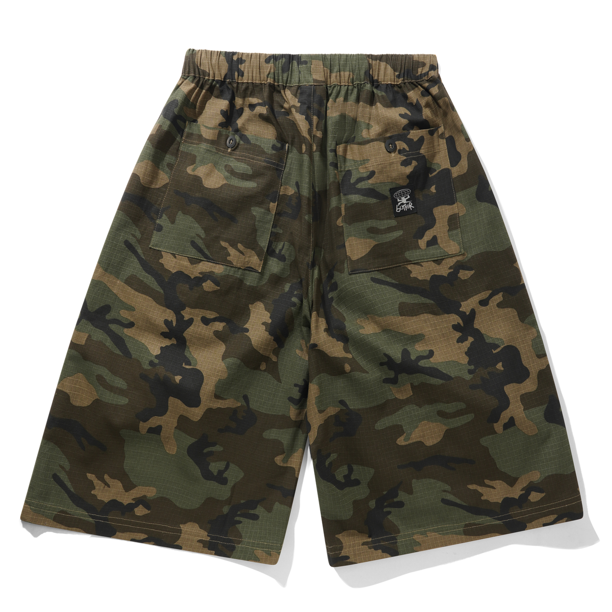Loose Shorts - Woodland Ripstop Camo