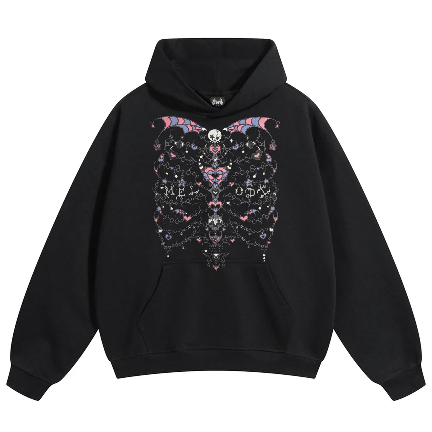 Rib Cage Hoodie - Black