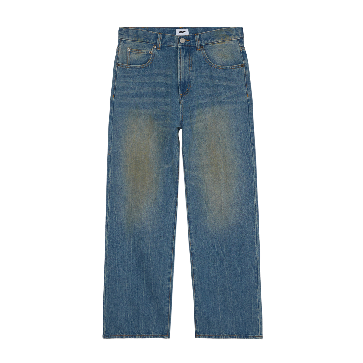 Nelson Straight Leg Pants - Garage Wash Indigo