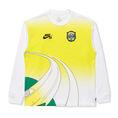 Federation Agnostic L/S Skate Tee - White / Neon