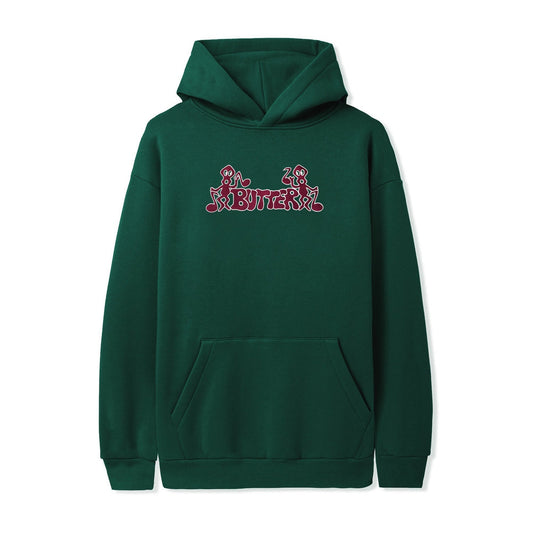 Notes Embroidered Hoodie - Forest Green