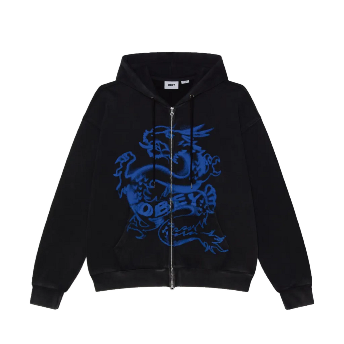 Draco Zip Hoodie - Black