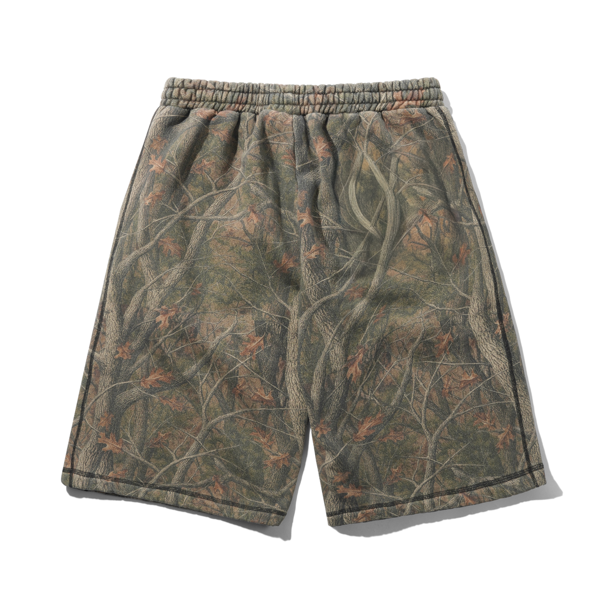 Overlock Stitch Fleece Shorts - Forest Camo