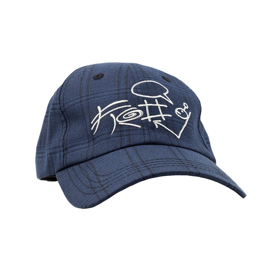 Plaid G Hat - Navy