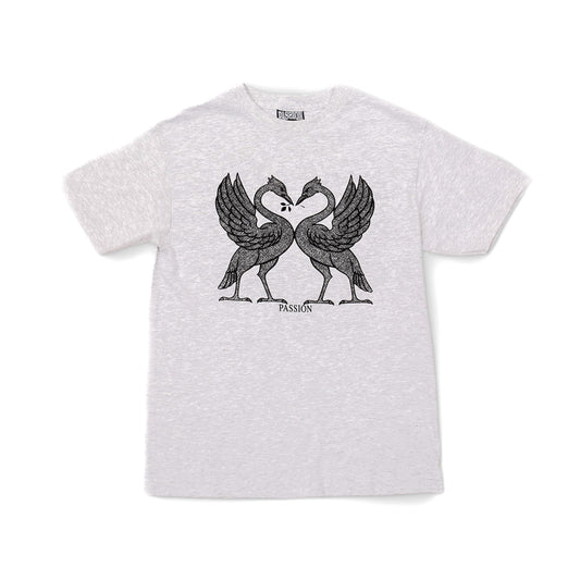 Birds Tee - Grey Marl