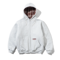 Plaid Lined Zip-Thru Hood - Ash