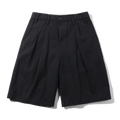 Pleated Shorts - Washed Black