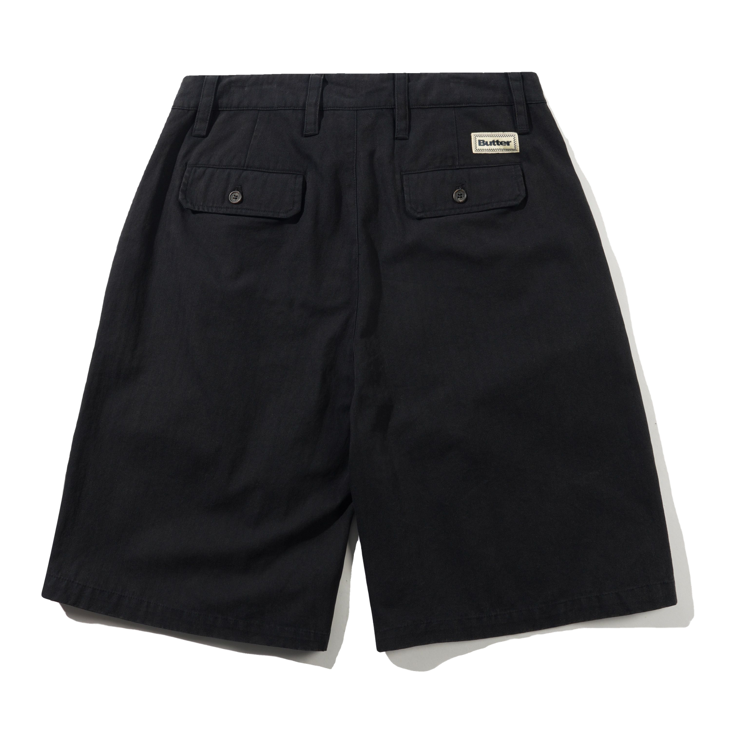 Pleated Shorts - Washed Black