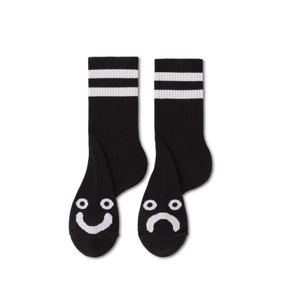 Happy Sad Socks - Black / White