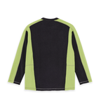 Grid Fleece Sweater - Black / Chartreuse