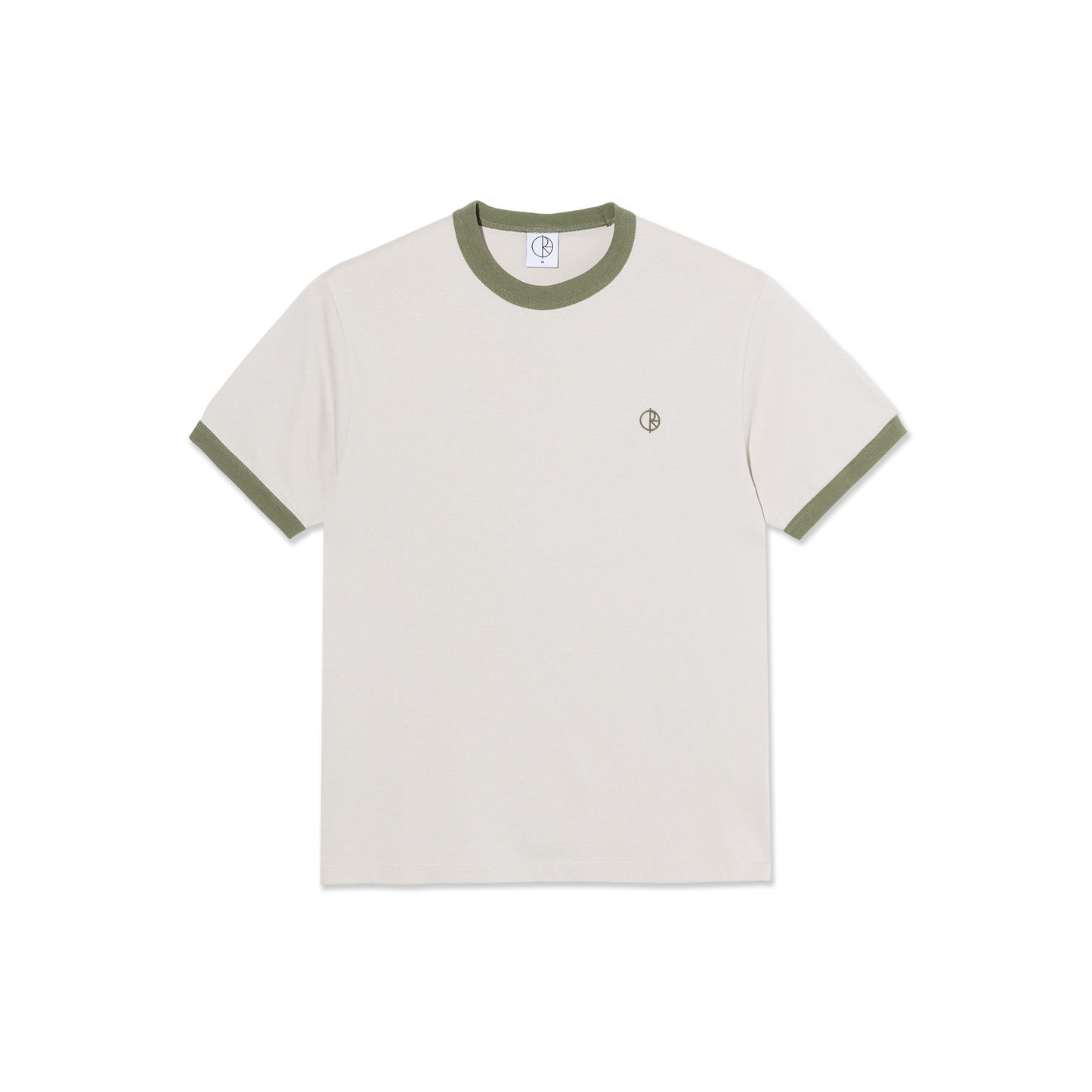T-shirt Ringer - Cinzento-taupe Pálido / Verde-tropa