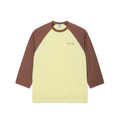 3/4 Sleeve Tee - Cinnamon / Light Yellow