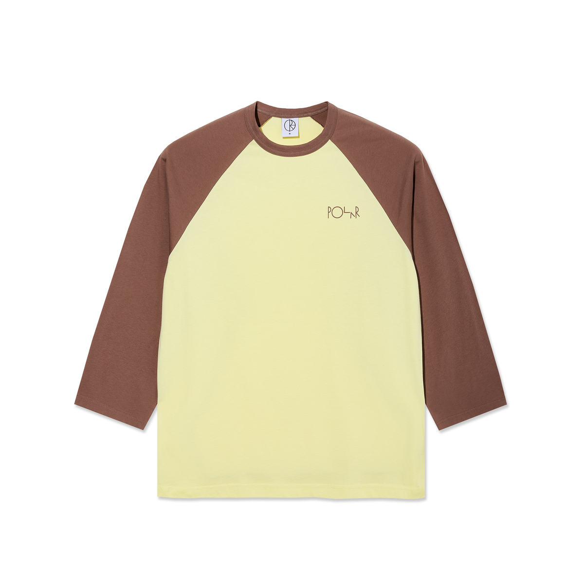 3/4 Sleeve Tee - Cinnamon / Light Yellow