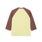 3/4 Sleeve Tee - Cinnamon / Light Yellow