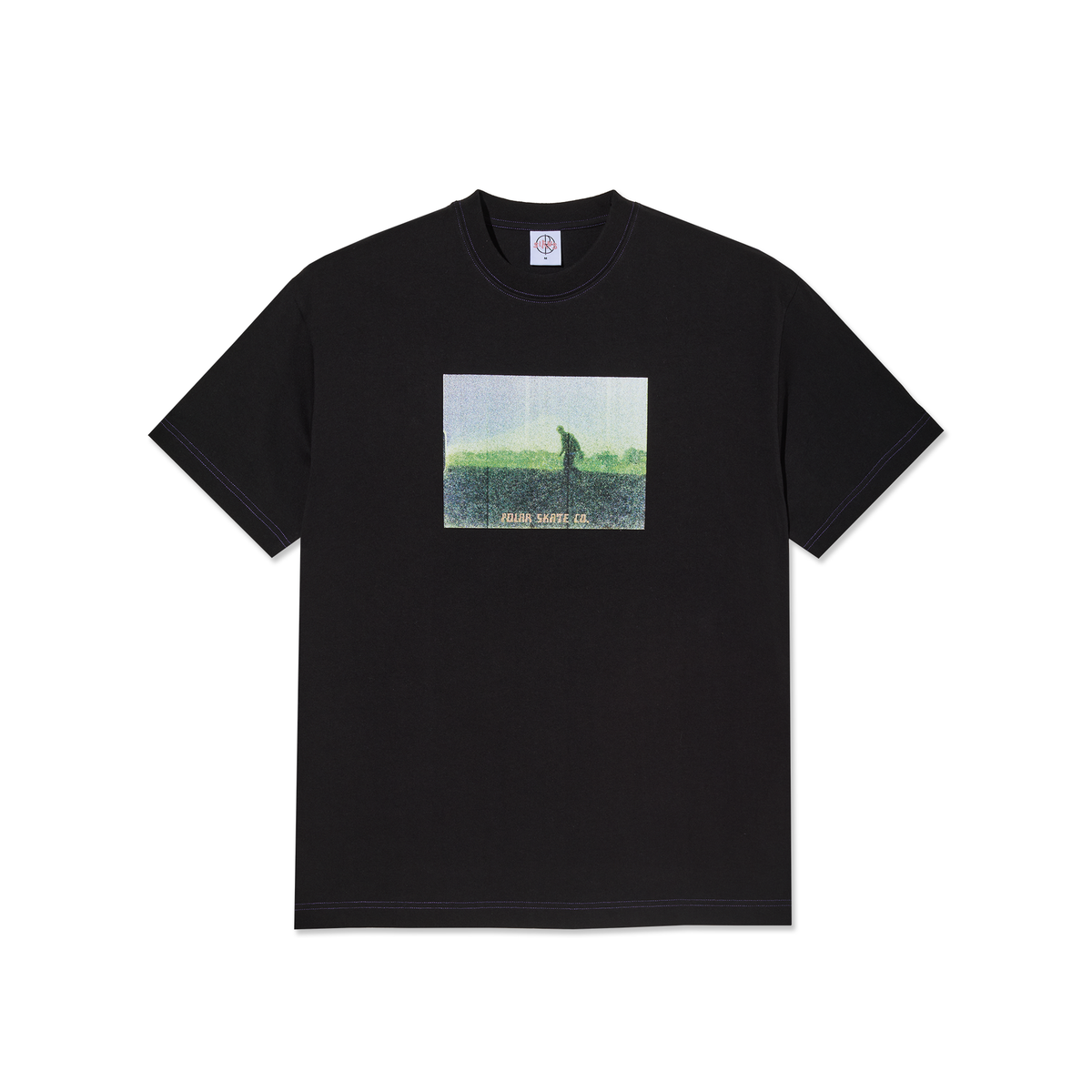 Beach Walk Contrast Tee - Black / Purple
