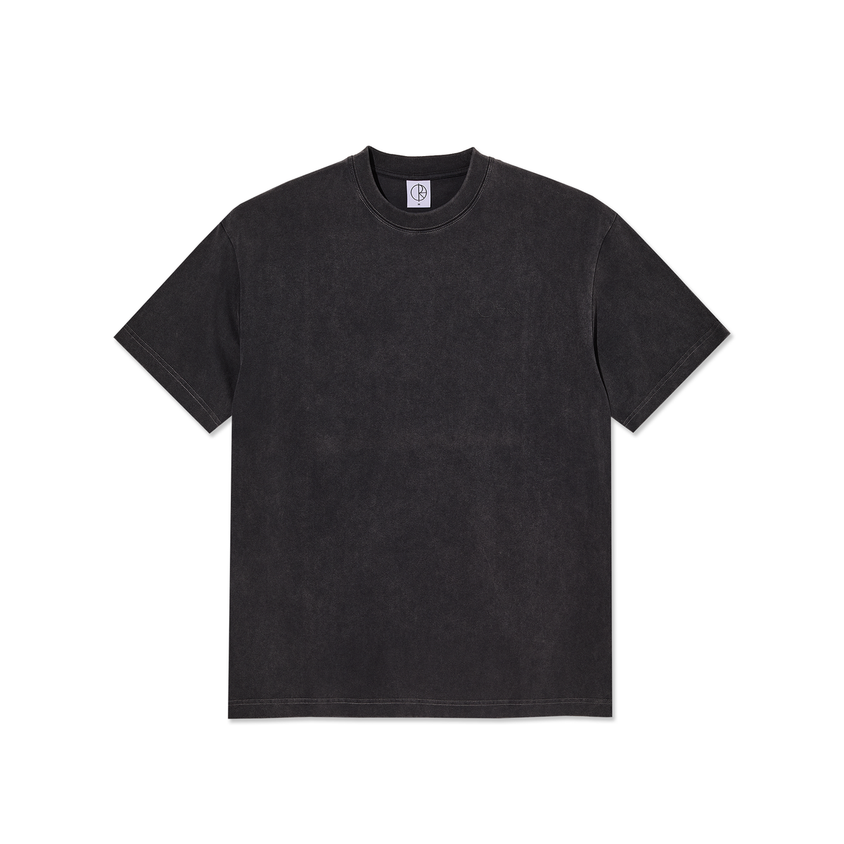 Contrast Stroke Logo Tee - Silver Black