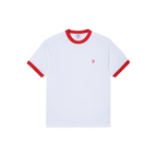 Ringer Tee - White / Red