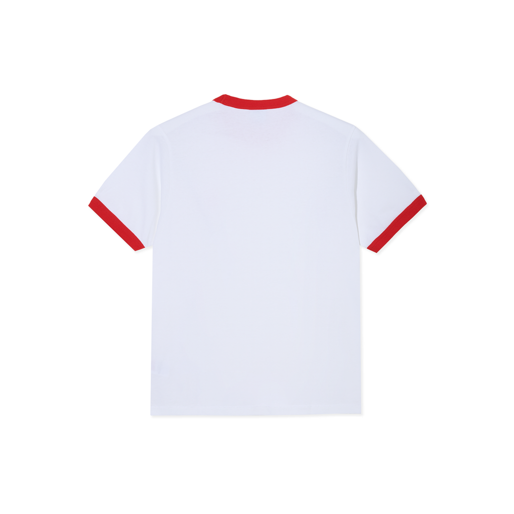 Ringer Tee - White / Red