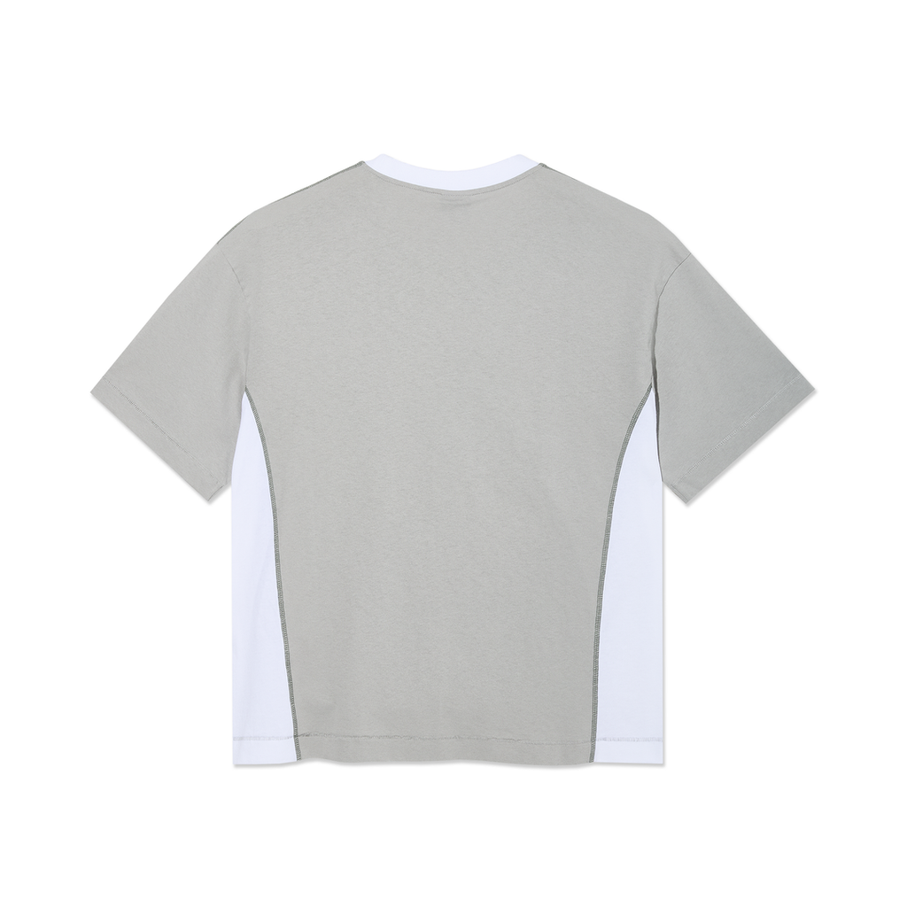 Surf Panel Tee - Silver / White