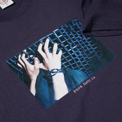 Caged Hands Tee - Dark Violet