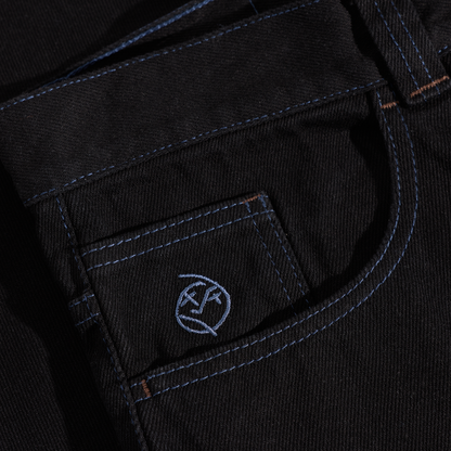 Big Boy Pants - Black / Blue Stitching