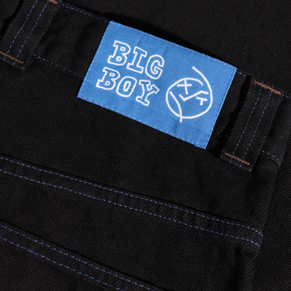 Big Boy Pants - Black / Blue Stitching
