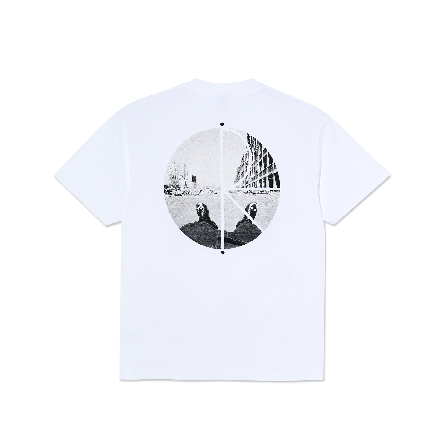Fill Logo Happy Sad Tee - White