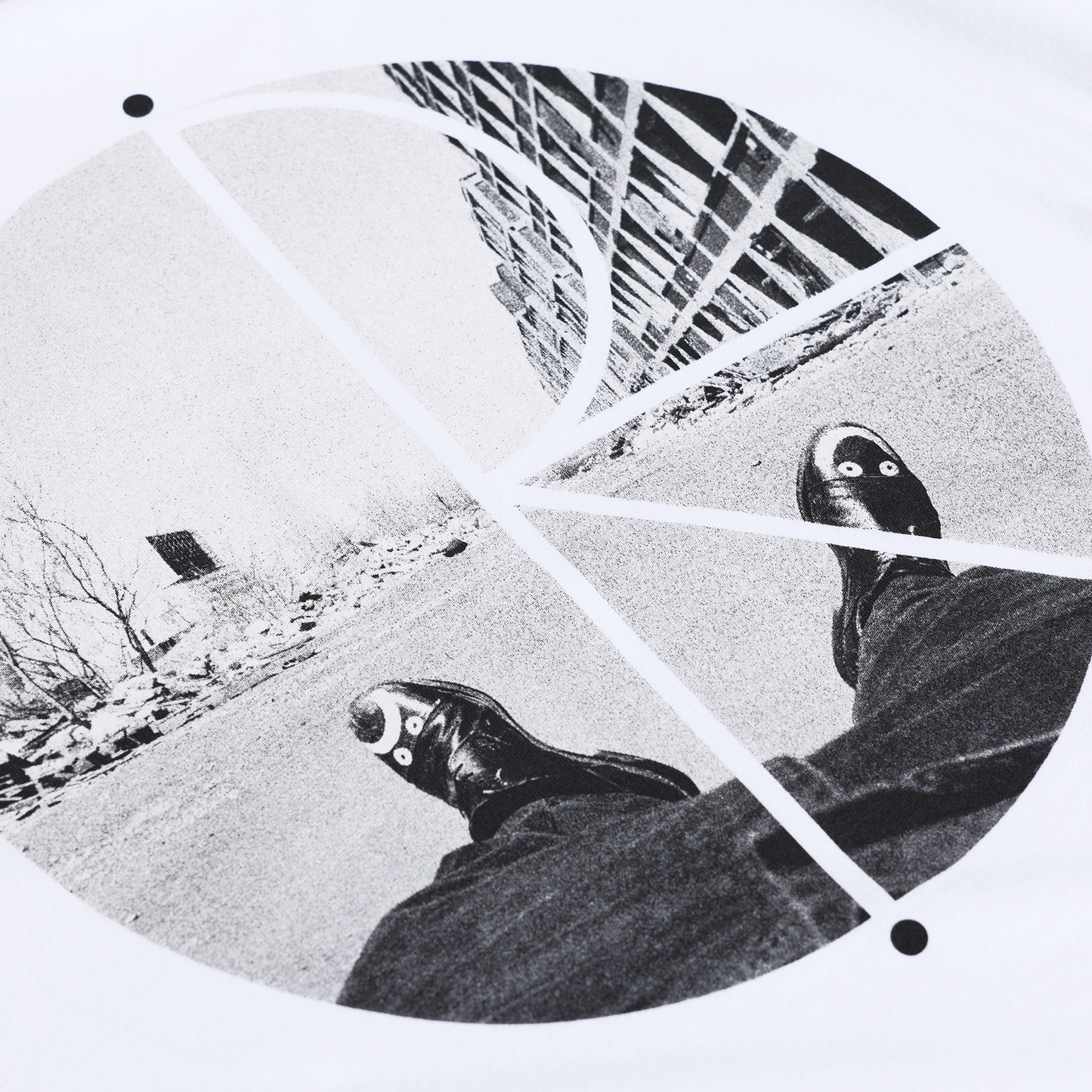 Fill Logo Happy Sad Tee - White