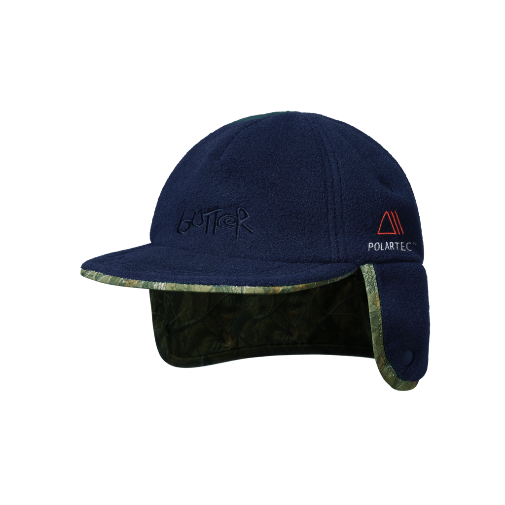 Polartec Reversible Trapper Cap - Forest Camo / Navy