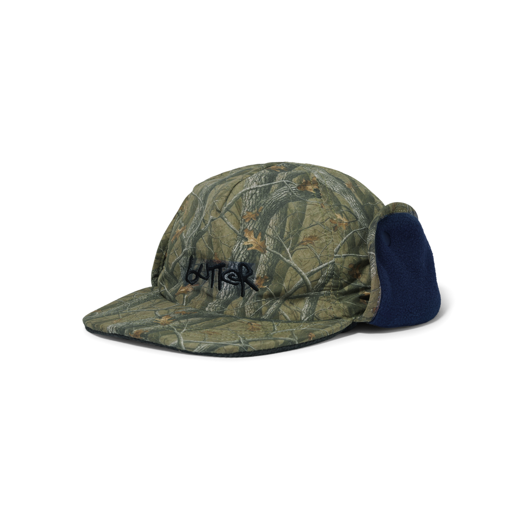 Polartec Reversible Trapper Cap - Forest Camo / Navy
